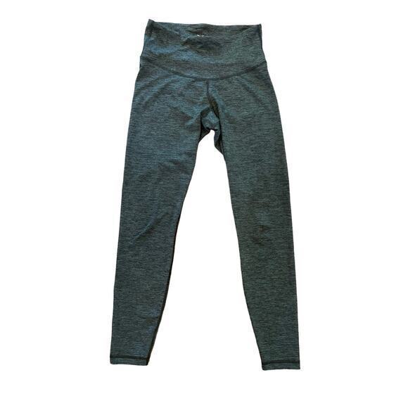 Old Navy Active High Waisted Full Length‎ Leggings Black & Grey Stripe Medium - Picture 1 of 7